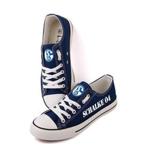 Load image into Gallery viewer, FC Schalke 04 Apparel Unisex Breathable Canvas Shoes Blue Full Plus Size Best Gift Printed Logo Team