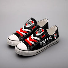 Load image into Gallery viewer, River Plate Soccer Team Apparel Unisex Breathable Canvas Shoes Black Full Plus Size Best Gift Printed Logo Team