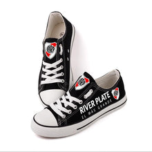 Load image into Gallery viewer, River Plate Soccer Team Apparel Unisex Breathable Canvas Shoes Black Full Plus Size Best Gift Printed Logo Team
