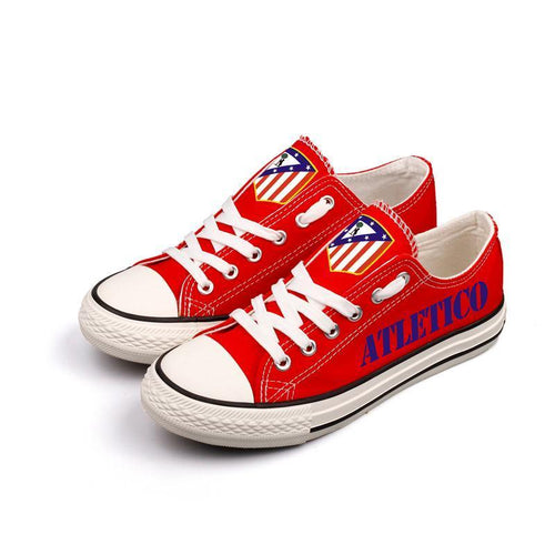 Atletico Madrid Apparel Unisex Breathable Canvas Shoes Red Full Plus Size Best Gift Printed Logo Team