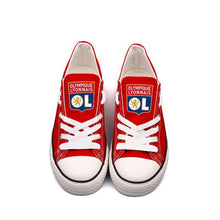 Load image into Gallery viewer, Olympique Lyonnais Apparel Unisex Breathable Canvas Shoes Red Full Plus Size Best Gift Printed Logo Team