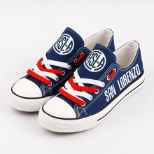 Load image into Gallery viewer, San Lorenzo Apparel Unisex Breathable Canvas Shoes Blue/Black Full Plus Size Best Gift Printed Logo Team