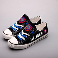 Load image into Gallery viewer, San Lorenzo Apparel Unisex Breathable Canvas Shoes Blue/Black Full Plus Size Best Gift Printed Logo Team
