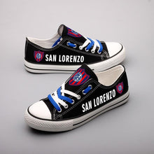 Load image into Gallery viewer, San Lorenzo Apparel Unisex Breathable Canvas Shoes Blue/Black Full Plus Size Best Gift Printed Logo Team