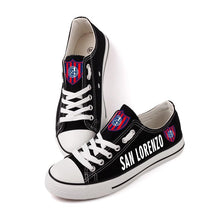 Load image into Gallery viewer, San Lorenzo Apparel Unisex Breathable Canvas Shoes Blue/Black Full Plus Size Best Gift Printed Logo Team