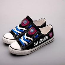 Load image into Gallery viewer, San Lorenzo Apparel Unisex Breathable Canvas Shoes Blue/Black Full Plus Size Best Gift Printed Logo Team