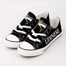 Load image into Gallery viewer, Udinese Calcio Apparel Unisex Breathable Canvas Shoes Black Full Plus Size Best Gift Printed Logo Team