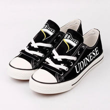 Load image into Gallery viewer, Udinese Calcio Apparel Unisex Breathable Canvas Shoes Black Full Plus Size Best Gift Printed Logo Team