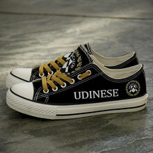 Load image into Gallery viewer, Udinese Calcio Apparel Unisex Breathable Canvas Shoes Black Full Plus Size Best Gift Printed Logo Team