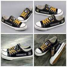 Load image into Gallery viewer, Udinese Calcio Apparel Unisex Breathable Canvas Shoes Black Full Plus Size Best Gift Printed Logo Team