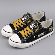 Load image into Gallery viewer, Udinese Calcio Apparel Unisex Breathable Canvas Shoes Black Full Plus Size Best Gift Printed Logo Team