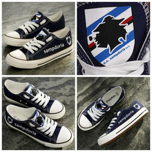 Load image into Gallery viewer, Unione Calcio Sampdoria Apparel Unisex Breathable Canvas Shoes Blue Full Plus Size Best Gift Printed Logo Team