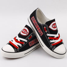 Load image into Gallery viewer, Cincinnati Reds Apparel Unisex Breathable Canvas Shoes Red Full Plus Size Best Gift Printed Logo Team