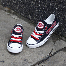 Load image into Gallery viewer, Cincinnati Reds Apparel Unisex Breathable Canvas Shoes Red Full Plus Size Best Gift Printed Logo Team
