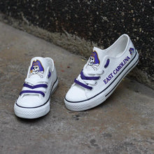 Load image into Gallery viewer, East Carolina Pirates NCAA Apparel Unisex Breathable Canvas Shoes White Full Plus Size Best Gift Printed Logo Team