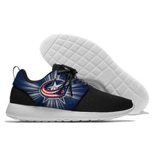 Load image into Gallery viewer, Columbus Blue Jackets NHL Apparel Unisex Breathable Sneaker Lightweight Shoes Personalized Full Color Full Plus Size Best Gift Printed Logo Team