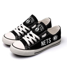 Load image into Gallery viewer, Brooklyn Nets NBA Apparel Unisex Breathable Canvas Shoes Sneaker Custom Personalized Full Color Full Plus Size Best Gift Printed Logo Team