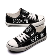 Load image into Gallery viewer, Brooklyn Nets NBA Apparel Unisex Breathable Canvas Shoes Sneaker Custom Personalized Full Color Full Plus Size Best Gift Printed Logo Team