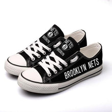 Load image into Gallery viewer, Brooklyn Nets NBA Apparel Unisex Breathable Canvas Shoes Sneaker Custom Personalized Full Color Full Plus Size Best Gift Printed Logo Team