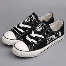 Load image into Gallery viewer, Brooklyn Nets NBA Apparel Unisex Breathable Canvas Shoes Sneaker Custom Personalized Full Color Full Plus Size Best Gift Printed Logo Team