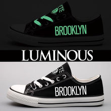 Load image into Gallery viewer, Brooklyn Nets NBA Apparel Unisex Breathable Canvas Shoes Sneaker Custom Personalized Full Color Full Plus Size Best Gift Printed Logo Team