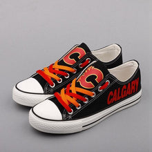 Load image into Gallery viewer, Calgary Flames NHL Apparel Unisex Breathable Shoes Custom Black Full Plus Size Best Gift Printed Logo Team