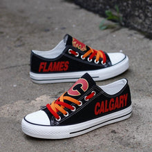 Load image into Gallery viewer, Calgary Flames NHL Apparel Unisex Breathable Shoes Custom Black Full Plus Size Best Gift Printed Logo Team