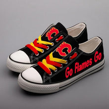 Load image into Gallery viewer, Calgary Flames NHL Apparel Unisex Breathable Shoes Custom Black Full Plus Size Best Gift Printed Logo Team