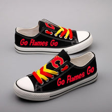 Load image into Gallery viewer, Calgary Flames NHL Apparel Unisex Breathable Shoes Custom Black Full Plus Size Best Gift Printed Logo Team
