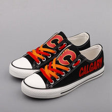Load image into Gallery viewer, Calgary Flames NHL Apparel Unisex Breathable Shoes Custom Black Full Plus Size Best Gift Printed Logo Team