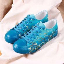 Load image into Gallery viewer, Vincent Van Gogh Famous Paintings Shoes Apparel Unisex Breathable Women Canvas Shoes Black Full Plus Size Best Gift Printed Logo Team