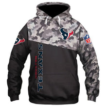 Load image into Gallery viewer, Houston Texans NFL Men Polyester Blend Zipper/Pullover 3D Sweatshirt Long Sleeve Personalized Full Color Full Plus Size Best Gift Printed Logo Team