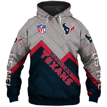Load image into Gallery viewer, Houston Texans NFL Unisex Polyester Blend Zipper 3D Sweatshirt Long Sleeve Personalized Full Color Full Plus Size Best Gift Printed Logo Team