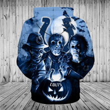 Load image into Gallery viewer, Indianapolis Colts Unisex Polyester Blend Halloween Horror Night 3D Sweatshirt Personalized Full Color Full Plus Size Best Gift Printed Logo Team