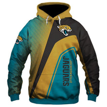 Load image into Gallery viewer, Jacksonville Jaguars NFL Unisex Polyester Blend 3D Hoodies Pullover Personalized Full Color Full Plus Size Best Gift Printed Logo Team