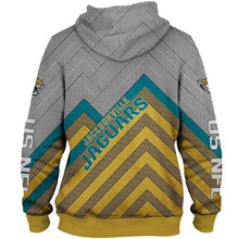 Load image into Gallery viewer, Jacksonville Jaguars NFL Unisex Polyester Zipper 3D Hoodies Long Sleeve Personalized Full Color Full Plus Size Best Gift Printed Logo Team