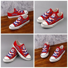 Load image into Gallery viewer, Texas Rangers MLB Apparel Unisex Breathable Canvas Shoes Black/Red/Blue Full Plus Size Best Gift Printed Logo Team