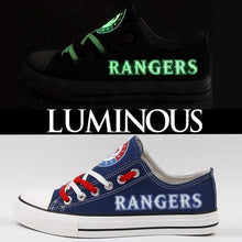 Load image into Gallery viewer, Texas Rangers MLB Apparel Unisex Breathable Canvas Shoes Black/Red/Blue Full Plus Size Best Gift Printed Logo Team