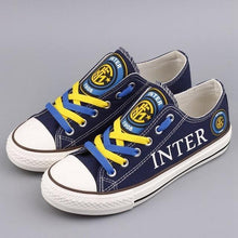 Load image into Gallery viewer, Inter Milan Apparel Unisex Breathable Canvas Shoes Black Full Plus Size Best Gift Printed Logo Team