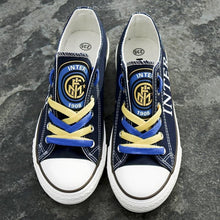 Load image into Gallery viewer, Inter Milan Apparel Unisex Breathable Canvas Shoes Black Full Plus Size Best Gift Printed Logo Team