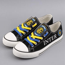 Load image into Gallery viewer, Inter Milan Apparel Unisex Breathable Canvas Shoes Black Full Plus Size Best Gift Printed Logo Team