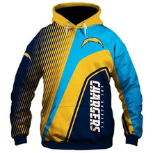 Load image into Gallery viewer, Los Angeles Chargers NFL Unisex Polyester Blend 3D Hoodies Pullover Personalized Full Color Full Plus Size Best Gift Printed Logo Team