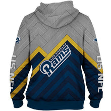 Load image into Gallery viewer, Los Angeles Rams NFL Unisex Polyester Blend 3D Sweatshirt Long Sleeve Personalized Full Color Full Plus Size Best Gift Printed Logo Team