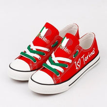 Load image into Gallery viewer, Torino F.C Apparel Unisex Breathable Canvas Shoes Black/Red Full Plus Size Best Gift Printed Logo Team