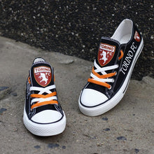 Load image into Gallery viewer, Torino F.C Apparel Unisex Breathable Canvas Shoes Black/Red Full Plus Size Best Gift Printed Logo Team