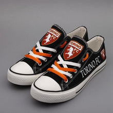 Load image into Gallery viewer, Torino F.C Apparel Unisex Breathable Canvas Shoes Black/Red Full Plus Size Best Gift Printed Logo Team