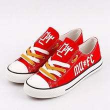Load image into Gallery viewer, Manchester United Apparel Unisex Breathable Canvas Shoes Black/Red Full Plus Size Best Gift Printed Logo Team