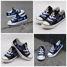Load image into Gallery viewer, Los Angeles Dodgers MLB Apparel Unisex Breathable Canvas Shoes Black/Blue Full Plus Size Best Gift Printed Logo Team
