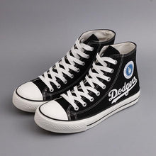 Load image into Gallery viewer, Los Angeles Dodgers MLB Apparel Unisex Breathable Canvas Shoes Black/Blue Full Plus Size Best Gift Printed Logo Team