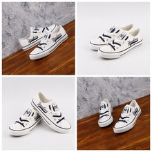 Load image into Gallery viewer, New York Yankees MLB Apparel Unisex Breathable Canvas Shoes Black/White/Blue Full Plus Size Best Gift Printed Logo Team